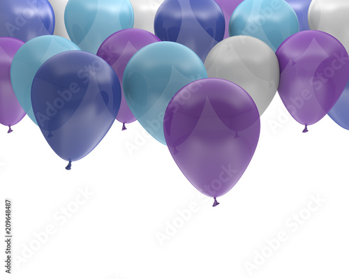 Ballons multicolore fête anniversaire célébration