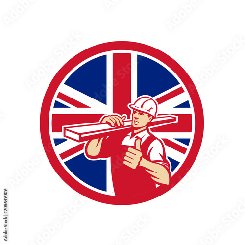 British Lumber Yard Worker Union Jack Flag Icon