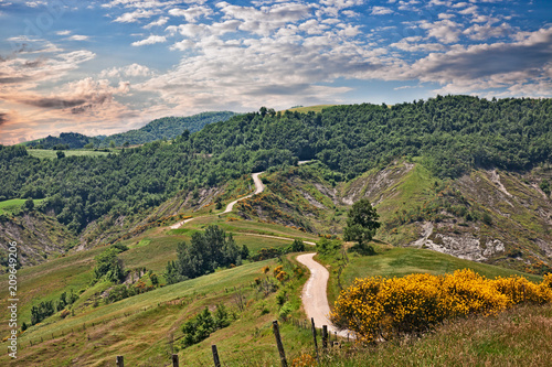 Forli-Cesena, Emilia Romagna, Italy: landscape of the Apennine mountains