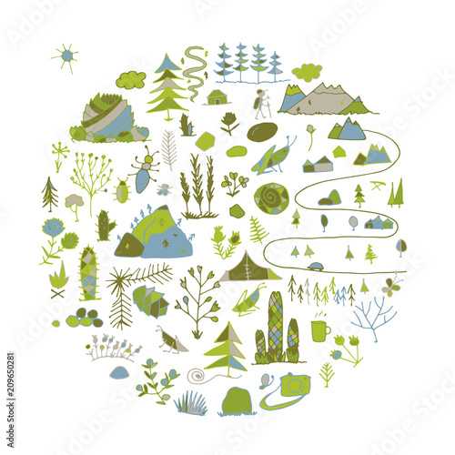 Wild field, nature background for your design