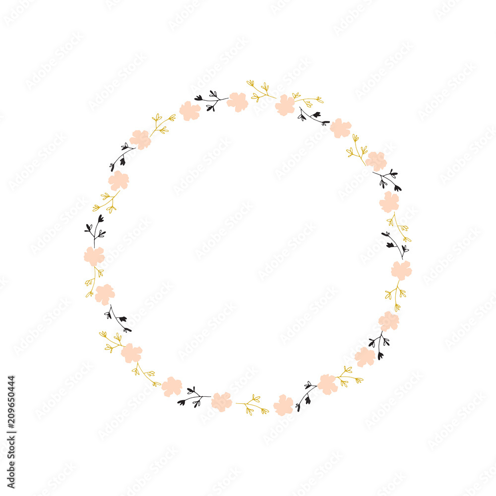 Vector floral wreath Vector floral wreath