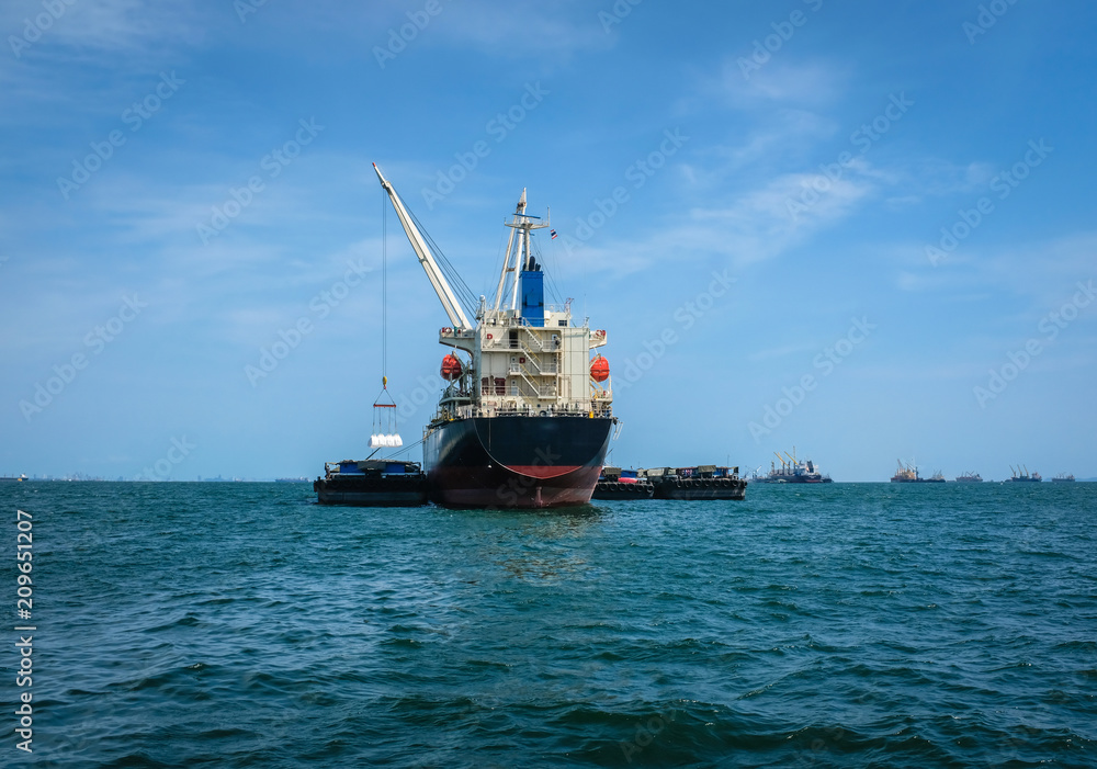 Cargo Ships at Anchorage, Koh Sri Chang, Thailand Cargo Ships at Anchorage, Koh Sri Chang, Thailand