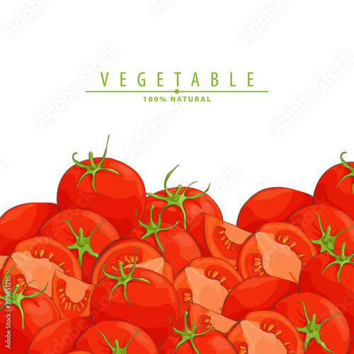 fresh ripe tomatoes illustration