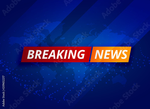 blue breaking news tv background