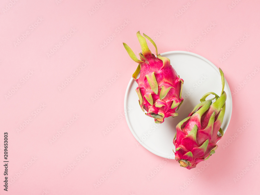Pitaya or dragonfruit in a plate Pitaya or dragonfruit in a plate
