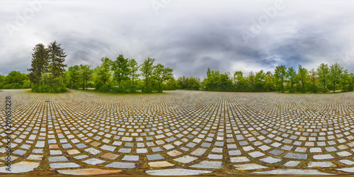 A Spherical 360 degrees seamless panorama view in equirectangular projection, panorama of natural landscape in Germany. VR content