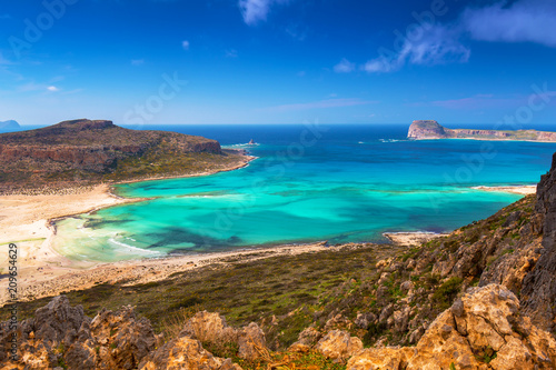 Beautiful landscape of Balos beach on Crete, Greece