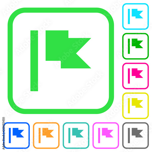 Flag vivid colored flat icons