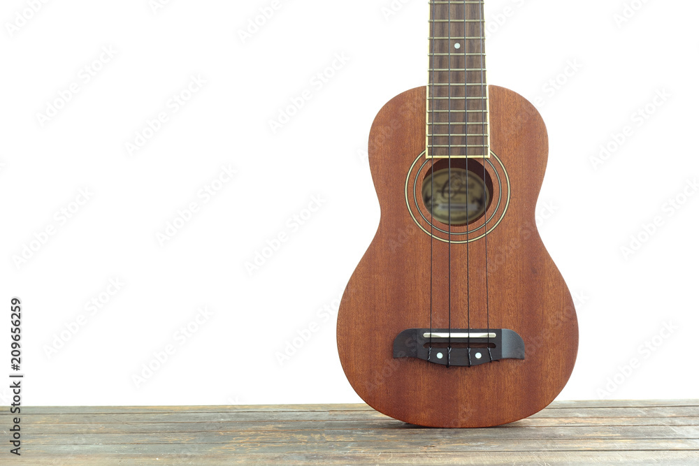 Obraz premium Isolate Ukulele guitar on white background.