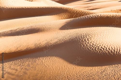 Abstract landscape in the Sand dunes desert of Sahara  South Tunisia