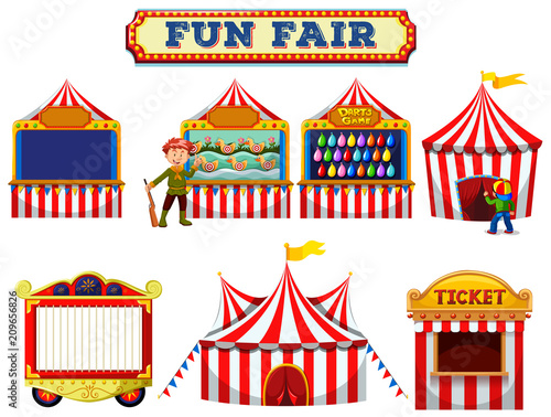 A Set of Fun Fair Tent
