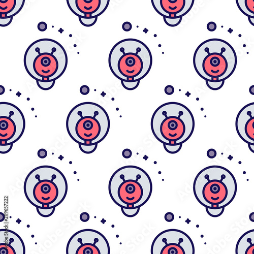 Seamless pattern with space cosmos. photo