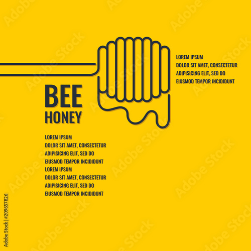 Stylish and modern background for bee products.
