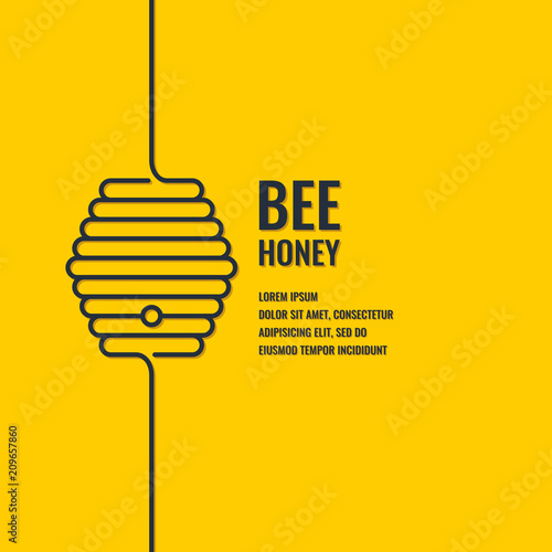 Stylish and modern background for bee products.