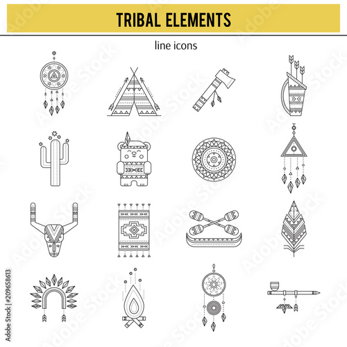 Tribal icon set