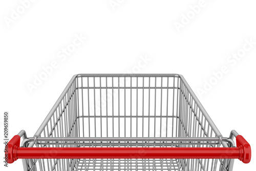 empty shopping cart isolated on white background