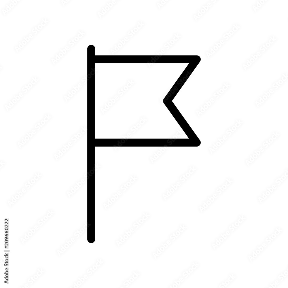Flag vector icon, simple illustration for web or mobile app Flag vector icon, simple illustration for web or mobile app