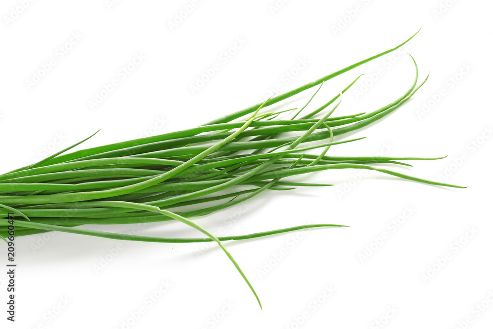 Bunch of fresh green onion on white background Bunch of fresh green onion on white background