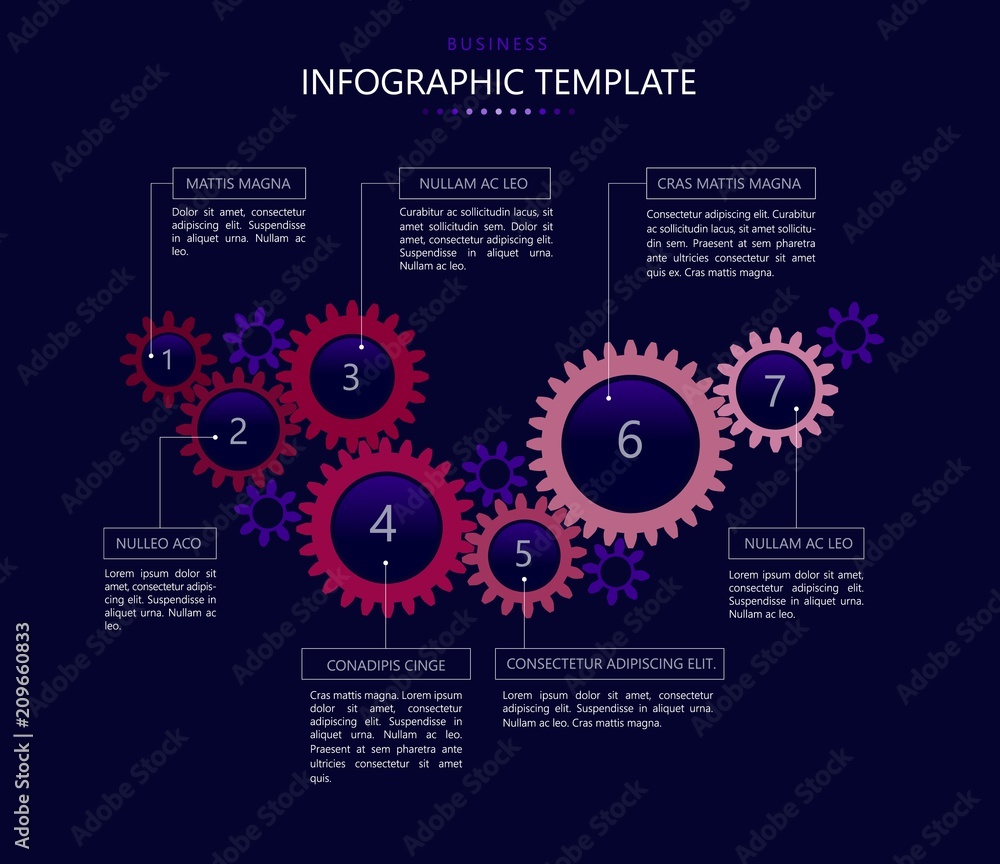 Infographic template with gears 2 Infographic template with gears 2