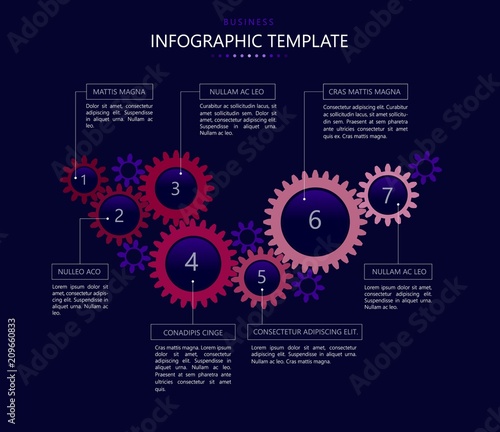 Infographic template with gears 2