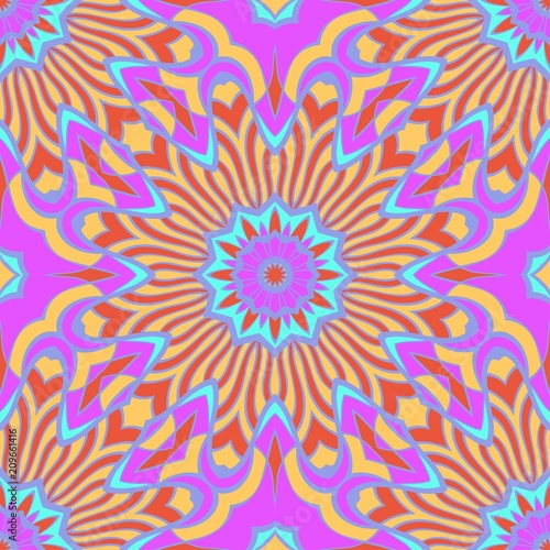 Unique, abstract floral color pattern. Seamless vector illustration. For design, wallpaper, background