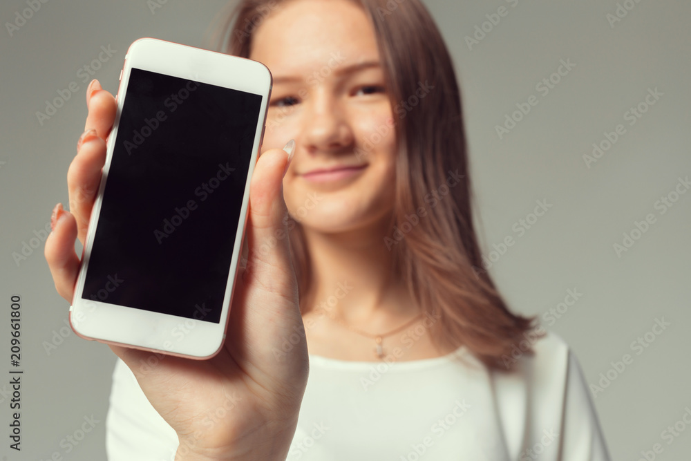 Woman with mobile phone