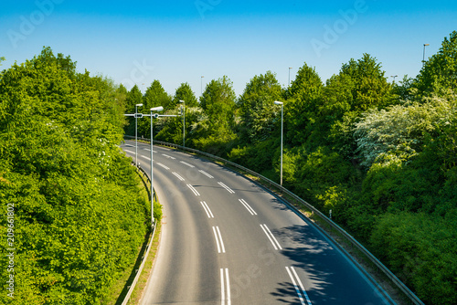 Beautiful road. country road with white lines
