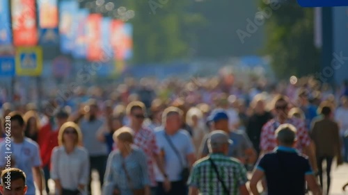 Wallpaper Mural Crowd of people on the street. No recognizable faces Torontodigital.ca
