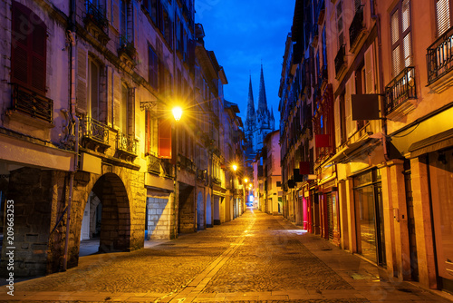 Bayonne Old Town center at early morning, France