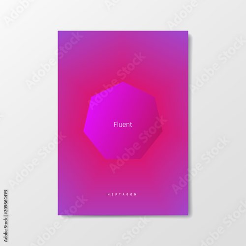 Minimal poster with smooth blend gradient background and simple geometric shape. Clean and beautiful colors. Album format, A4, A3, A2.