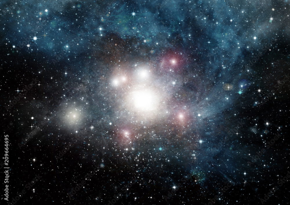 Naklejka premium galaxy in a free space