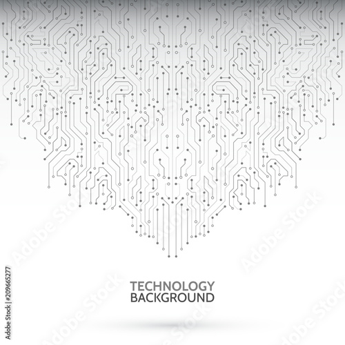 High-tech technology background texture. Circuit board vector illustration.
