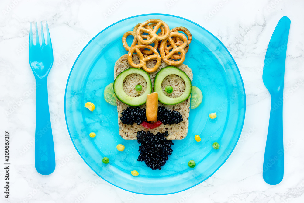 Face sandwich, food art idea Face sandwich, food art idea