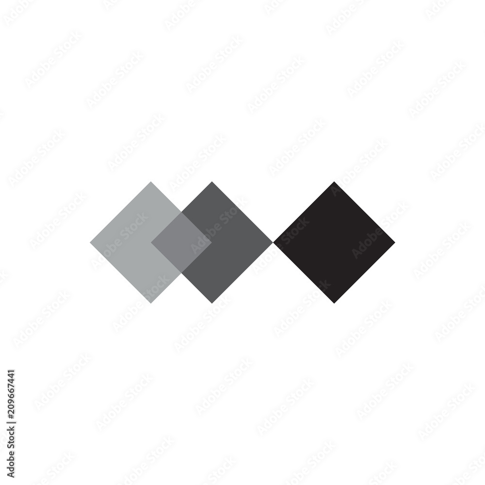 triple Square logo design triple Square logo design