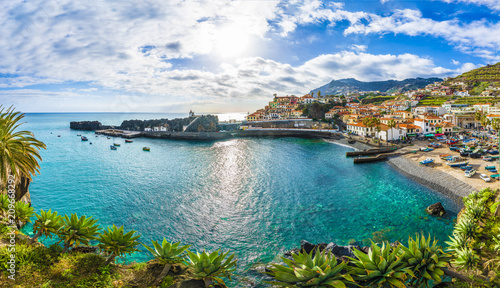 Camara de Lobos, harbor and fishing village, Madeira island, Portugal photo