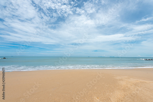Soft waves on the sand beach © somchaichoosiri