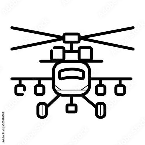 War military Helicopter Icons vector