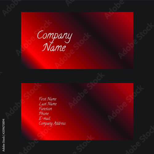 Elegant red gradient business card