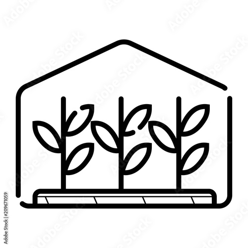 Greenhouse icon vector