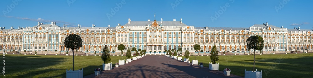 Catherine palace in Tsarskoe Selo, Pushkin, St. Petersburg, Russia - obrazy, fototapety, plakaty 