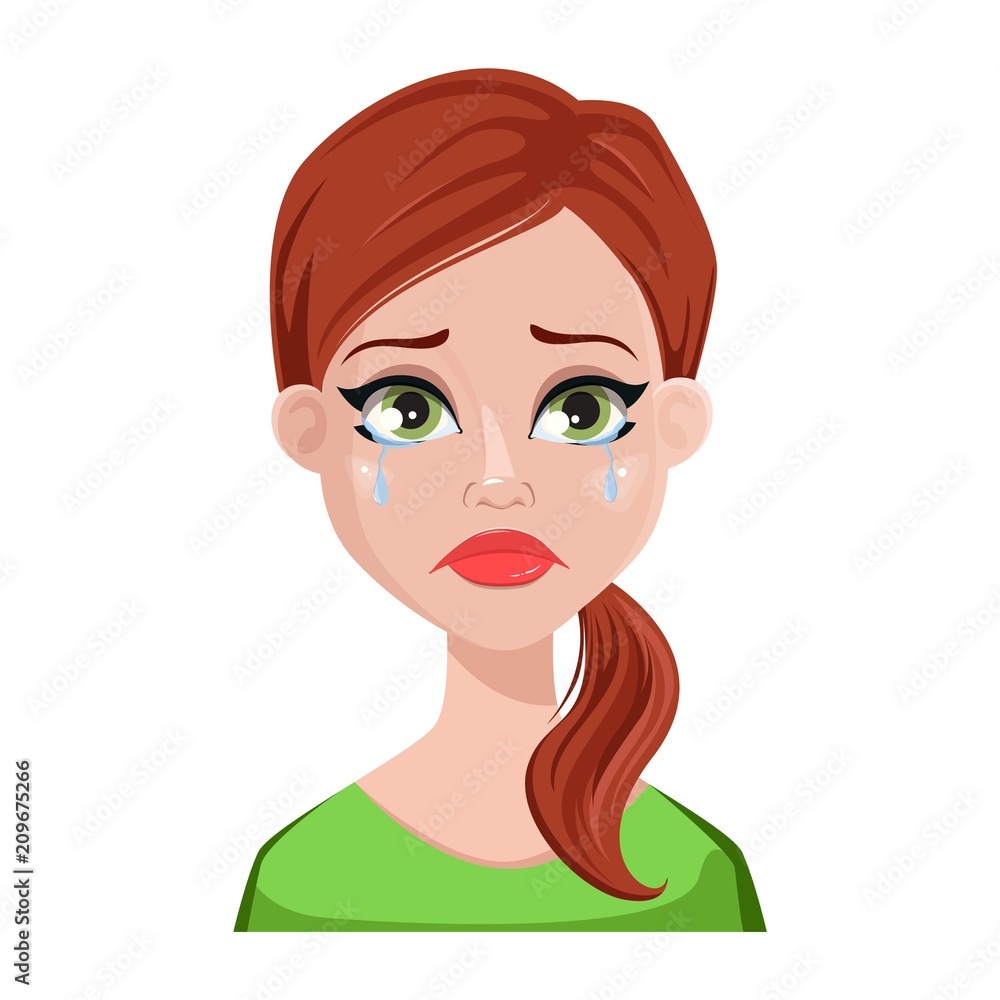 Face expressions of cleaner woman Face expressions of cleaner woman