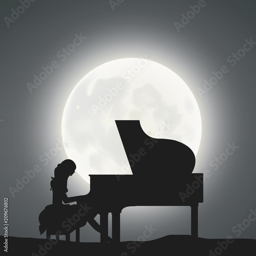 Pianist, Under The Moonlight photo