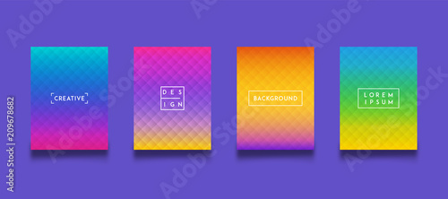 Modern Background Gradient Color Template Set Collection