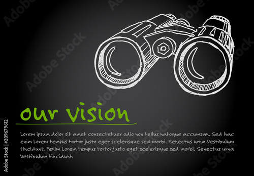 Vison - minimalist concept ilustration