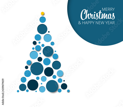 Vector absract christmas tree card