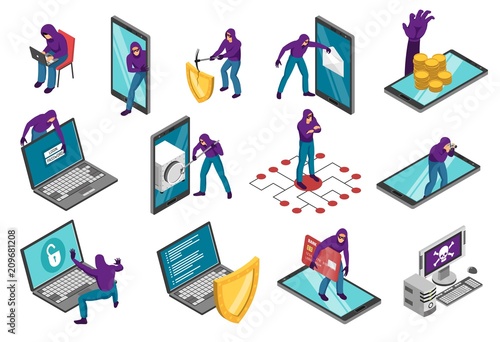 Cyber Terrorist Isometric Set