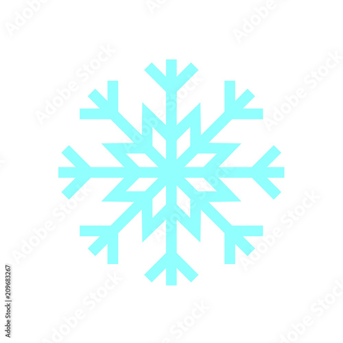 christmas snowflake icon vector illustration