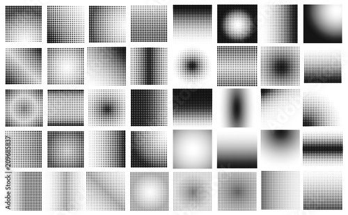 halftone dot big set vector