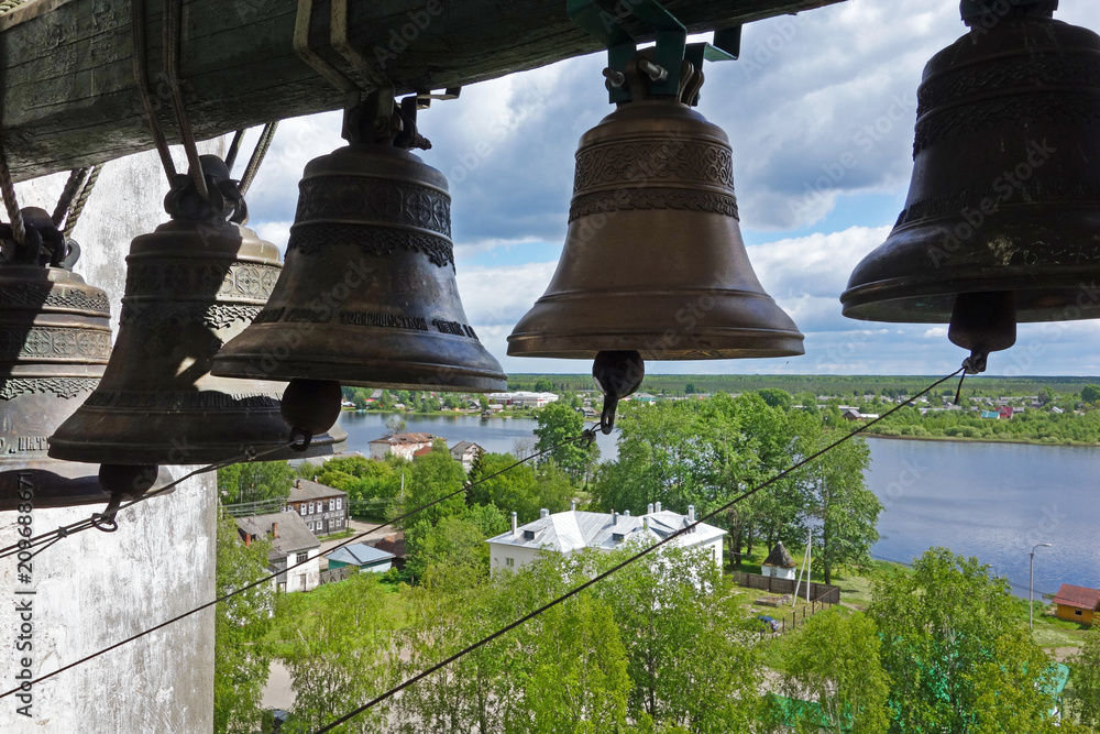 Obraz premium View from ancient bell tower in Kargopol north Russia