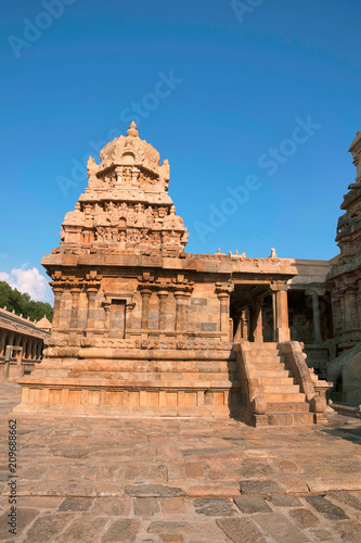 Chandikesvara Temple to the north of Airavatesvara Temple  Darasuram  Tamil Nadu  View from North.